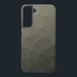 Grey brown army military gradient geometric mesh samsung galaxy case<br><div class="desc">Grey brown army military gradient geometric mesh pattern triangles ombre
Triangle geometric mesh with light dark grey greenish brown ombre gradient.</div>