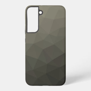 Grey brown army military gradient geometric mesh samsung galaxy case