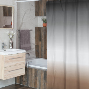 Grey Brown Ombre  Shower Curtain