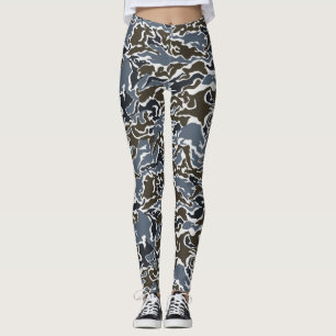 Grey/Brown Urban Women's Camouflage Leggings