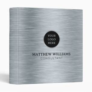 Grey Brushed Metal Binder