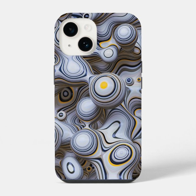 Grey Bubble Abstract | iPhone 14 Case-Mate Case (Back)