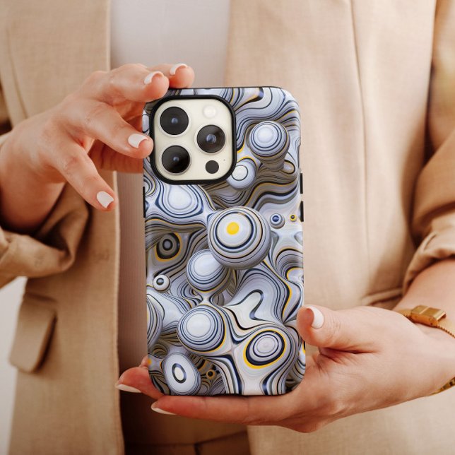 Grey Bubble Abstract | iPhone 14 Case-Mate Case-Mate iPhone Case (Creator Uploaded)