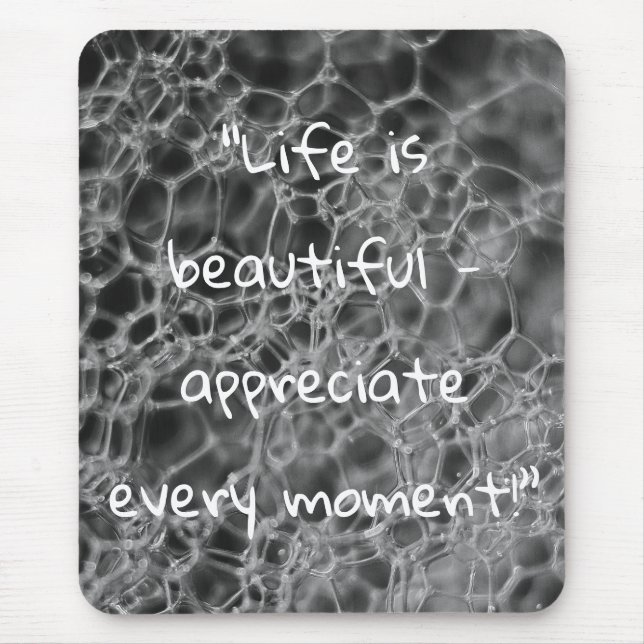 Grey Bubble Design Mouse Pad (Front)