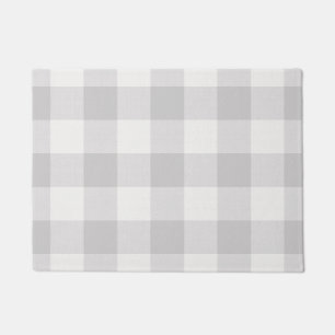 Grey Buffalo Check Modern Farmhouse Doormat