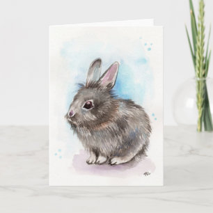 Grey Bunny Card