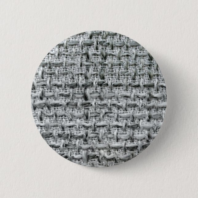 Grey Burlap 2 Inch Round Button (Front)