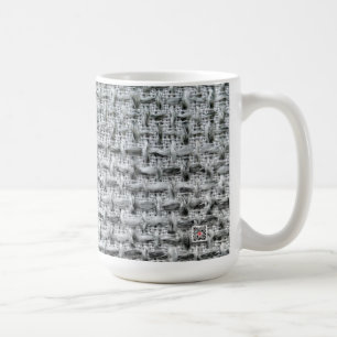 Grey Burlap Coffee Mug