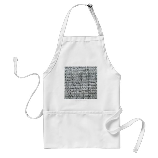 Grey Burlap Standard Apron (Front)
