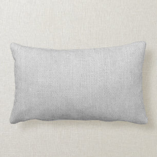 Grey Burlap Vintage Look Rustic Country Lumbar Pillow