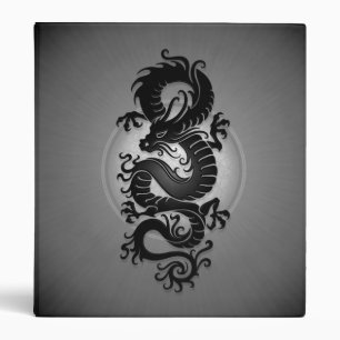 Grey Burst Chinese Dragon Binder
