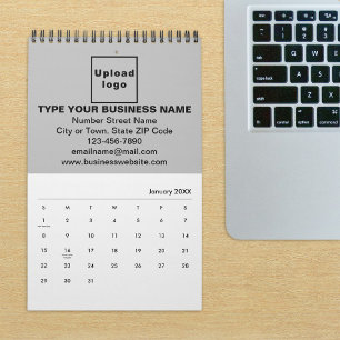 Grey Business Brand on Calendar
