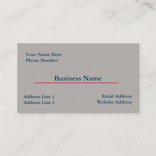 Grey Business Card Template (Front)