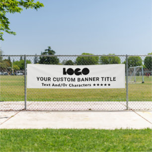 Grey Business Logo Company Brand Outdoor 10' Long Banner