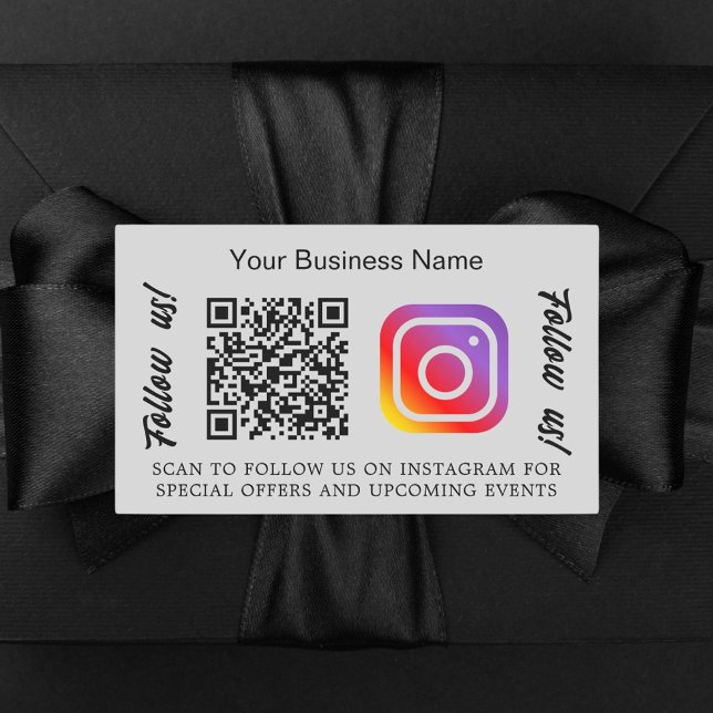 Grey business name qr code Instagram Sticker (Creator Uploaded)