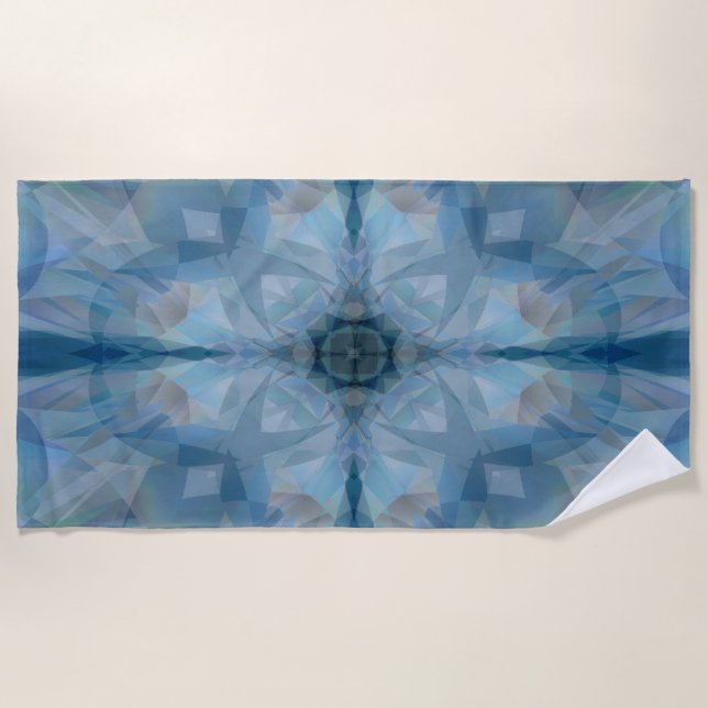 Grey Butterflies Beach Towel (Front)