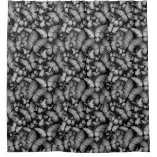 Grey Butterflies Print