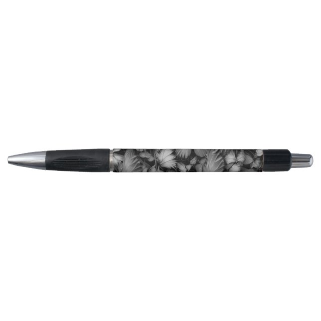 Grey Butterflies Print Pen (Front)