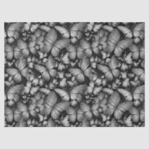 Grey Butterflies Print Tissue Paper
