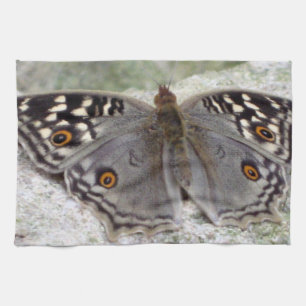 Grey Butterfly Image - Kitchen Tea Towel