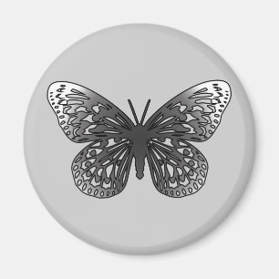 Grey Butterfly Magnet