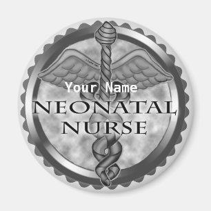 Grey caduceus Neonatal Nurse Magnet