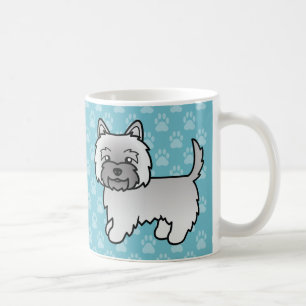 Grey Cairn Terrier Cartoon Dog Illustration Coffee Mug