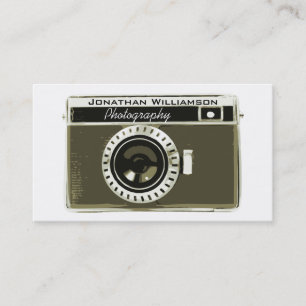 Grey Camera Photography Business Cards