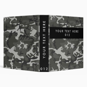 Grey Camo, Camouflage, Military, Army Binder