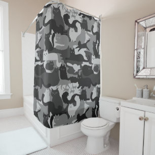 Grey Camouflage Cats Pattern Grey Kitty Cats Camo