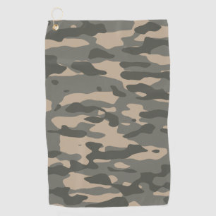 Grey camouflage golf towel