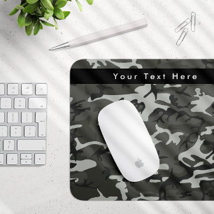 Grey Camouflage, Military, Army Mouse Pad