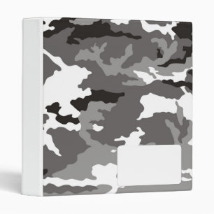 Grey camouflage pattern binder
