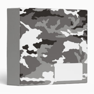 Grey camouflage pattern binder