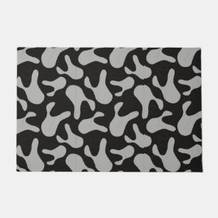 grey camouflage pattern doormat