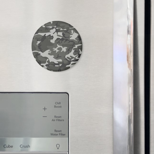 Grey Camouflage Pattern, Military Pattern, Army Magnet (In Situ (Fridge))