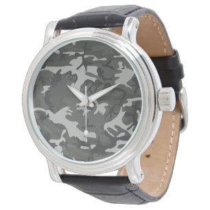 Grey Camouflage Pattern, Military Pattern, Army Watch