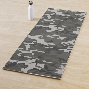Grey Camouflage Pattern, Military Pattern, Army Yoga Mat