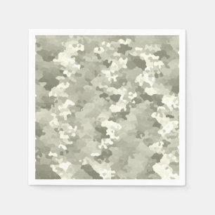 Grey Camouflage Pattern Napkin