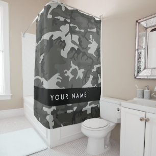 Grey Camouflage Pattern, Your name, Personalize