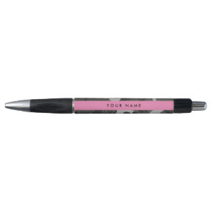 Grey Camouflage Pattern, Your name, Personalize Pen