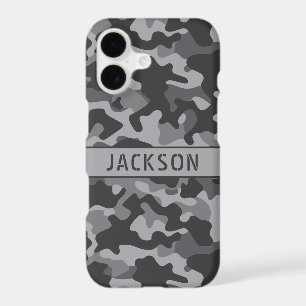 Grey Camouflage Personalized 