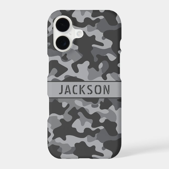 Grey Camouflage Personalized  (Back)