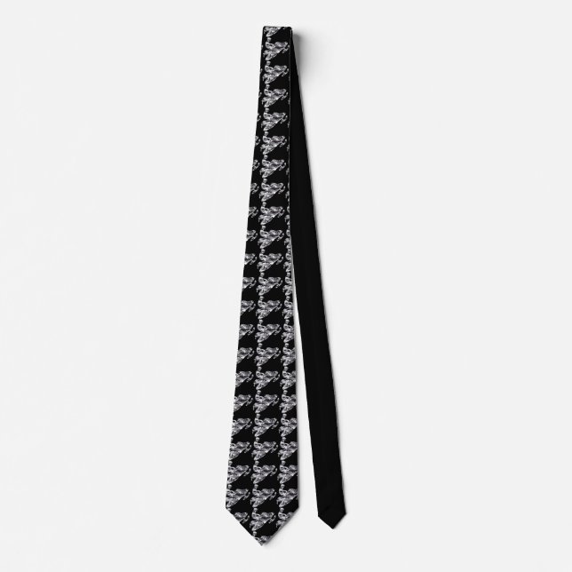 Grey Camouflage Snowmobile Tie (Front)