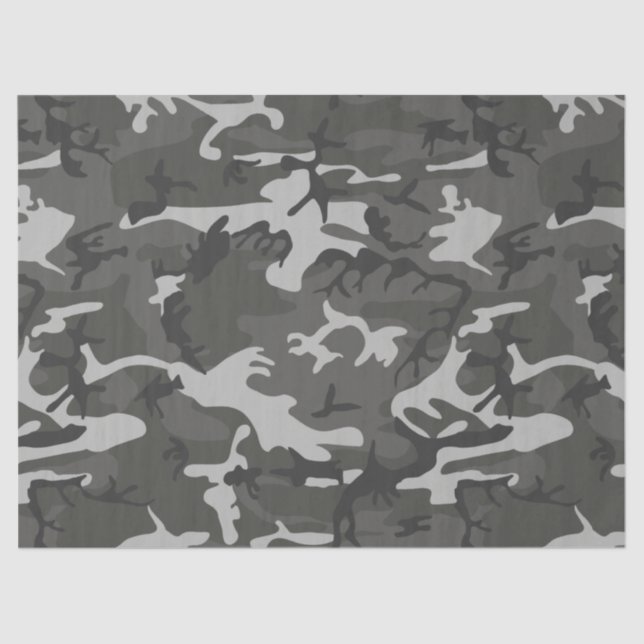 grey camouflage tissue paper (Front)
