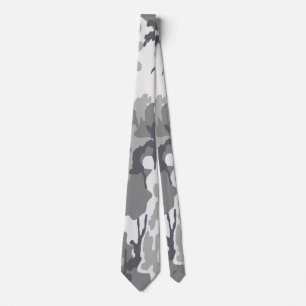 Grey Camouflaged Pattern Tie