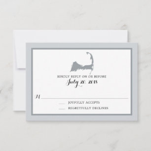 Grey Cape Cod   Mariage RSVP