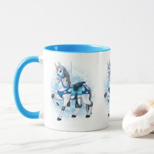 Grey Carousel Horse Mug