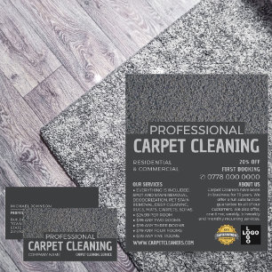 Grey Carpet, Carpet Cleaner, Cleaning Service Business Card