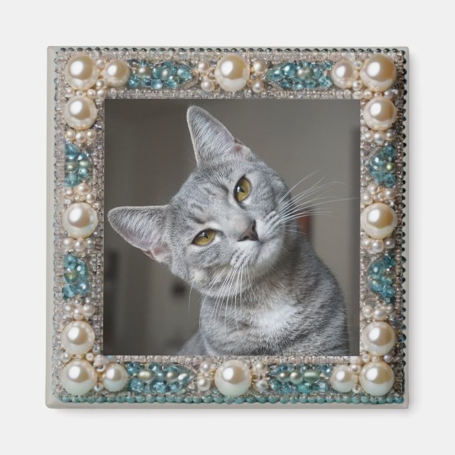 Grey Cat Animal Memory Anchor  Magnet (Front)